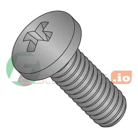 Newport Fasteners M2-0.40 x 10 mm Phillips Pan Machine Screw, Black Oxide 18-8 Stainless Steel, 4000 PK 366461